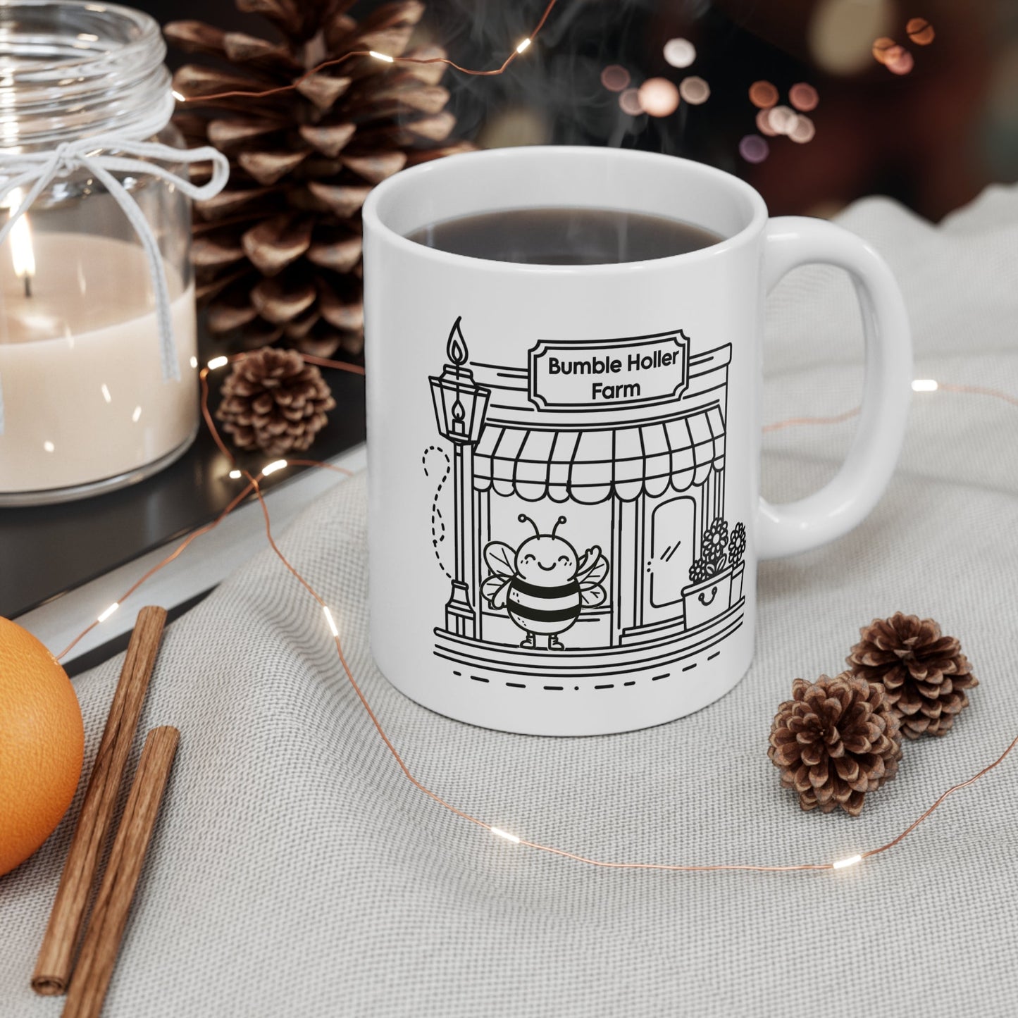 Country Comfort 11oz Mug - Handcrafted Candle & Soap Theme Ceramic Cup