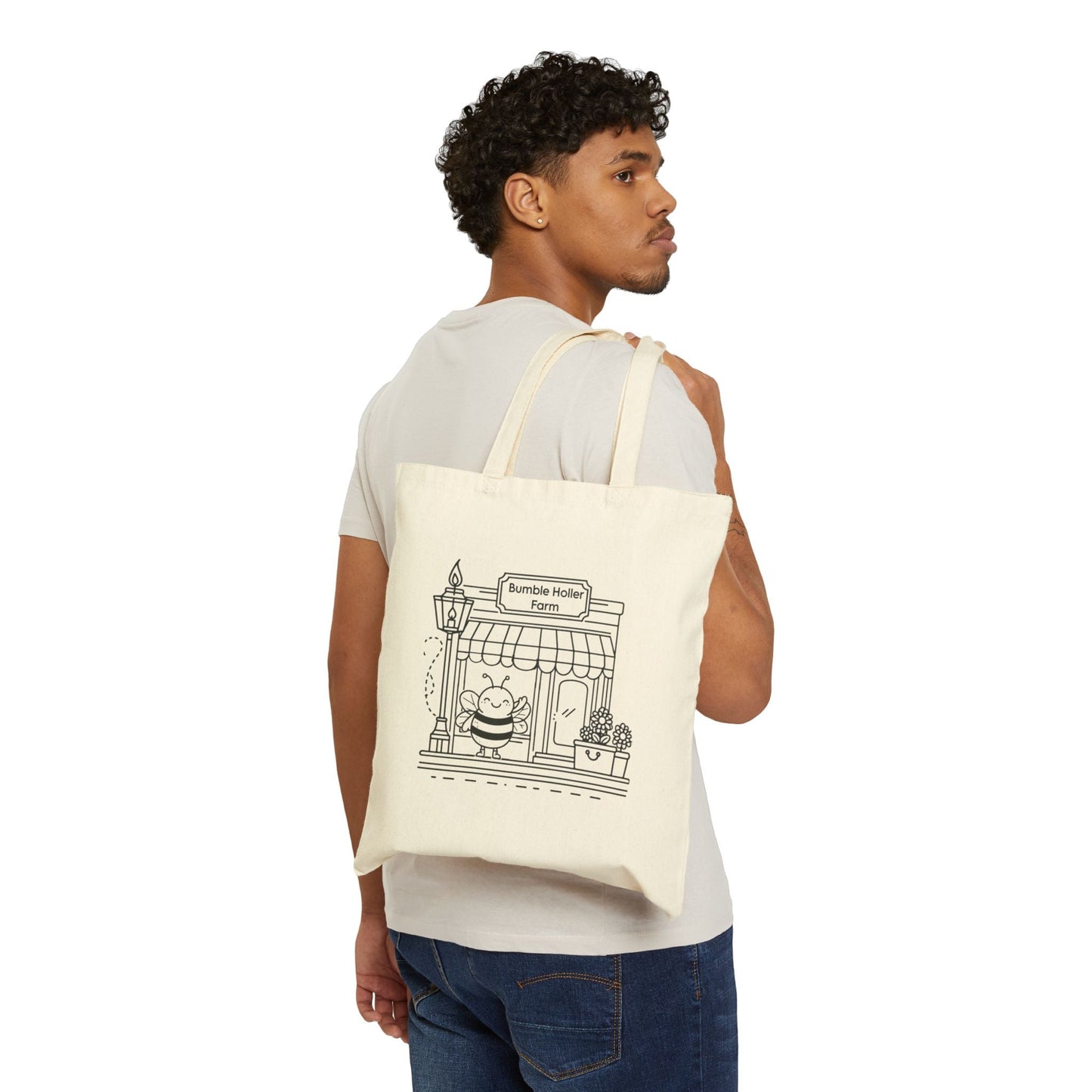 Canvas Tote Bag - Bee the Coolest Shopper Design