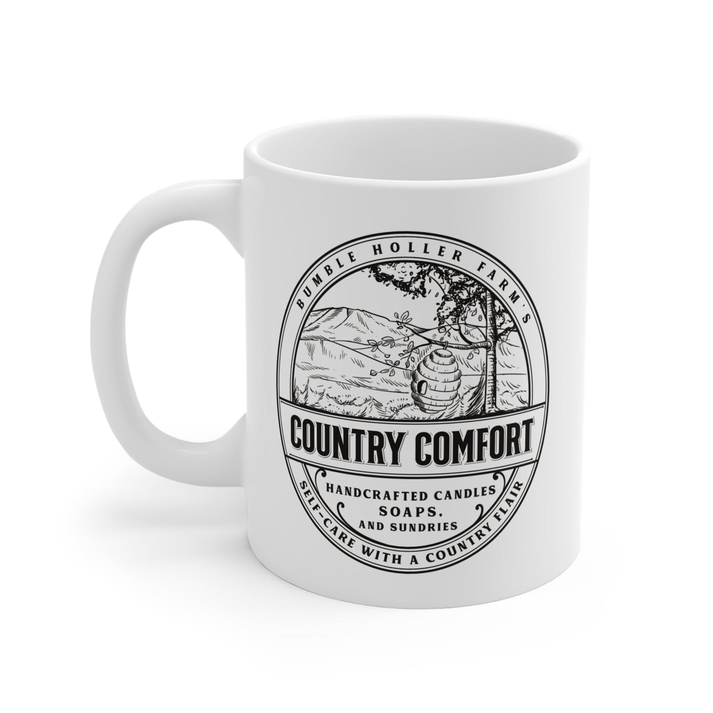 Country Comfort 11oz Mug - Handcrafted Candle & Soap Theme Ceramic Cup